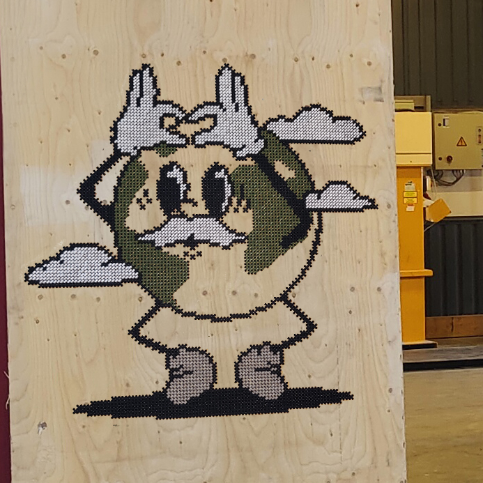 Broderi skilt design genbrug